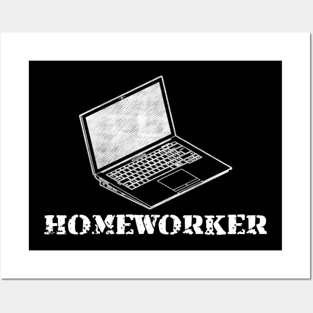 Vintage Grunge Homeworker Graphic Illustration Wall Art by StreetDesigns